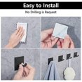 thumbnail image 2 of Ganchos de pared adhesivos de alta resistencia, gancho multifuncional para entornos húmedos o secos, ganchos de baño de acero inoxidable con diseño moderno (paquete de 6), 2 of 7