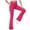 #2 Hot Pink, variant on Kilaqueen Girls Flare Leggings V Crossover High Waisted Yoga Pants Kids Stretch Dance Bell Bottoms Bootcut Wide Leg Workout Pants with Pockets