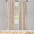 thumbnail image 4 of Ambesonne Stones Window Curtains, Neutral Irregular Pebbles, Each 28" W x 95" L, Warm Taupe and Eggshell, 4 of 4