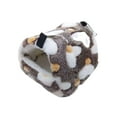 thumbnail image 1 of Cama de Conejillo de Gruesa de Felpa Suave Sunnimix Casa nido de hámster Cálida de Invierno Marrón Blanco, 1 of 6