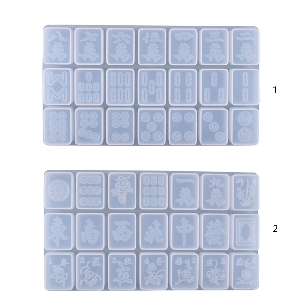 WINDLAND Crystal Epoxy Resin Mold for Creative Mahjong Silicone Mould DIY Crafts Jewelry