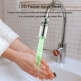 thumbnail image 2 of LED Faucet Spray Head 7 Color Light Changing 360 Degrees Swivel Kitchen Faucet Tap Sink, 2 of 8