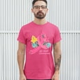 thumbnail image 3 of Tee Hunt We Will Overcome T-Shirt Ribbon Breast Cancer Awareness Men's Tee, Hot Pink, X-Large, 3 of 5