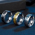 thumbnail image 3 of 8MM Men's Stainless Steel Freemason Masonic Rings Anniversary Wedding Band Gold Gold 10, 3 of 4