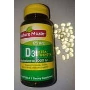 Nature Made Vitamin D3 5000 IU Ultra Strength Supports Immune Health, 90 ct