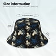 thumbnail image 2 of Kll Octopus 1 Bucket Hat for Women Men Packable Travel Beach Sun Hat Outdoor Rave Accessories Reflective Fisherman Cap, 2 of 6
