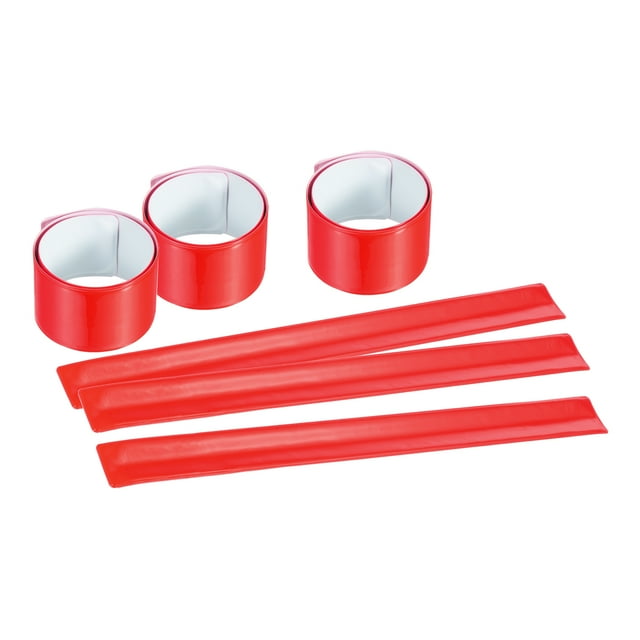 Unique Bargains Reflective Bands, High Visibility Reflective Band for Night Running Cycling, Red 6 Pcs