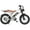 White & Brown, variant on Spark Electric Bike for Adults, 1500W Peak Motor Over 28 MPH(Unlock to 35MPH) EBike, 20" Fat Tires with Dual Suspension & Brakes Motorcycle White & Brown With Rear Rack