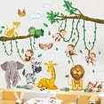thumbnail image 1 of Pegatinas de pared con diseño de animales y mesa de altura de globo aerostático, pegatinas de pared para decoración de pared para sala de estar, dormitorio, habitación infantil, 1 of 7