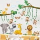 thumbnail image 1 of Pegatinas de pared con diseño de animales y mesa de altura de globo aerostático, pegatinas de pared para decoración de pared para sala de estar, dormitorio, habitación infantil, 1 of 7