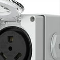 thumbnail image 2 of 30Amp Power Outlet Box,125Volt NEMA TT-30R Receptacle Outdoor Dustproof and Weatherproof for Electric Vehicles,1 x 30Amp RV Power Outlet Box, 2 of 6