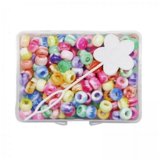 5x210Pc 5mm Color Cuentas Para Puños Anillos Trenzados Para El Cabello 7 Colores Mezclados
