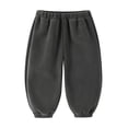 thumbnail image 2 of XQYLOS Toddler Boys Girls Autumn Winter Solid Color Elastic Waist Pants With Pockets Casual School Trousers Daily Wear Comfortable Pants Playtime Bottoms, 2 of 9