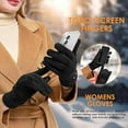 thumbnail image 5 of Winter Warm Gloves,Winter Gloves for Women,Warm Touchscreen Gloves,Touchscreen Texting Winter Gloves Women, Fleece Lined Warm Winter Glove for Cold Weather Outdoor Activities(Black), 5 of 8