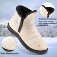 thumbnail image 2 of Ablanczoom Womens Booties and Ankle Boots Warm Faux Fur Waterproof Snow Boots Women Slip On Double Zipper Comfortable Shoe, 2 of 6