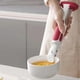 thumbnail image 3 of Hot Plate Gripper, Anti Scald Pot Clamp, Non Slip Heat Insulation Holder, 2 in 1 Bowl Tongs, Red and White, 3 of 5