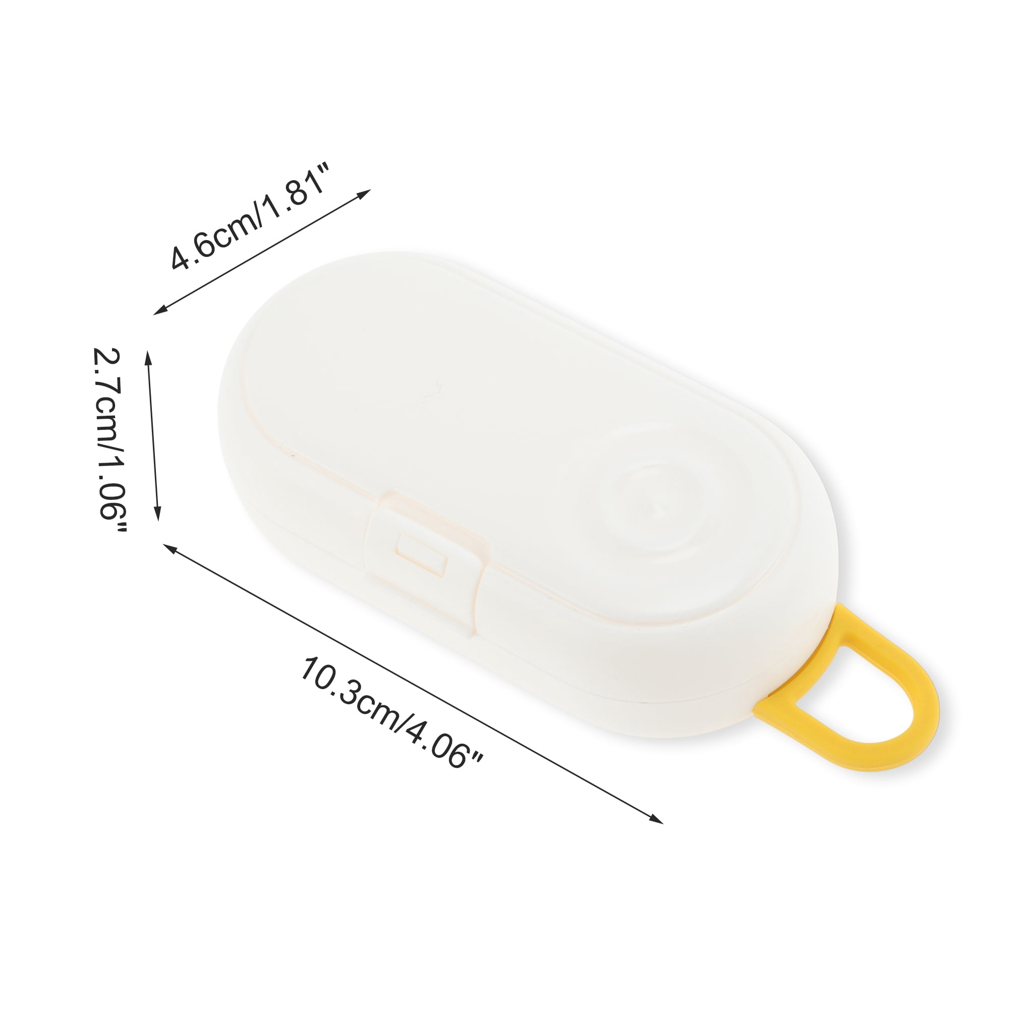 Unique Bargains Mini Style Jewelry Box Jewelry Organizer for Storing White, Yellow