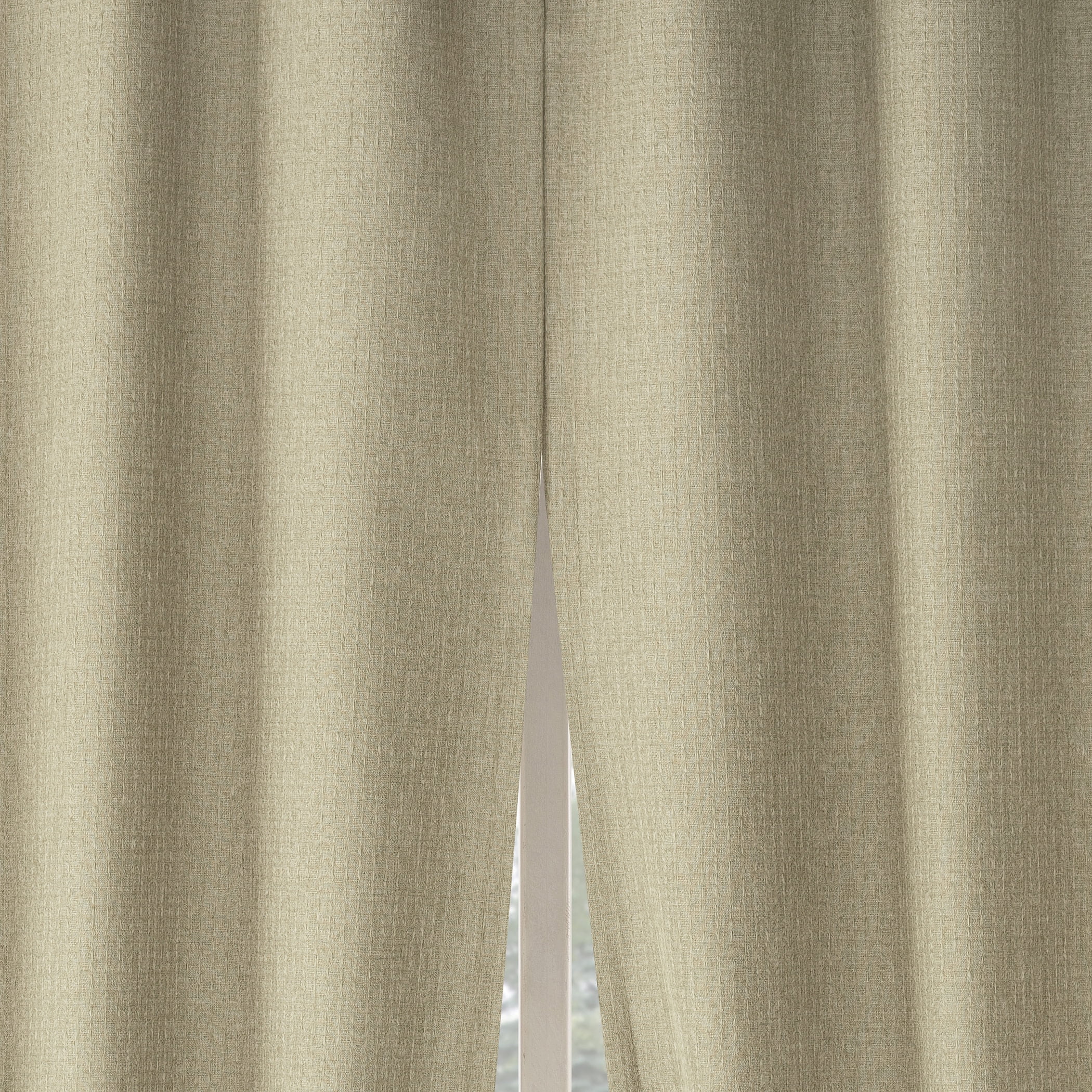 Sun Zero Vance 2-Piece Magnetic Closure 100% Blackout Back Tab Curtain Panel Pair, 37"x84", Taupe