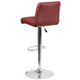thumbnail image 4 of Emma + Oliver Burgundy Vinyl Adjustable Height Barstool with Rolled Seat, 4 of 6
