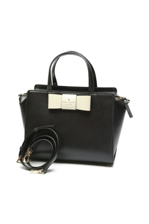 Pre-Owned Kate Spade Handbag CAMPLIN 2WAY Leather WKRU4025 Black White