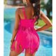 thumbnail image 4 of Traje de baño con borlas, traje de baño con flecos Traje de baño con flecos y cuello en V Traje de baño para mujer Diseño aerodinámico, 4 of 6