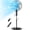 Black-5 blades, variant on 16" Oscillating Standing Fan with Remote, 3-Speed, Height Adjustment Pedestal Fan, 10H Timer Quiet Fan for Home Bedroom Office