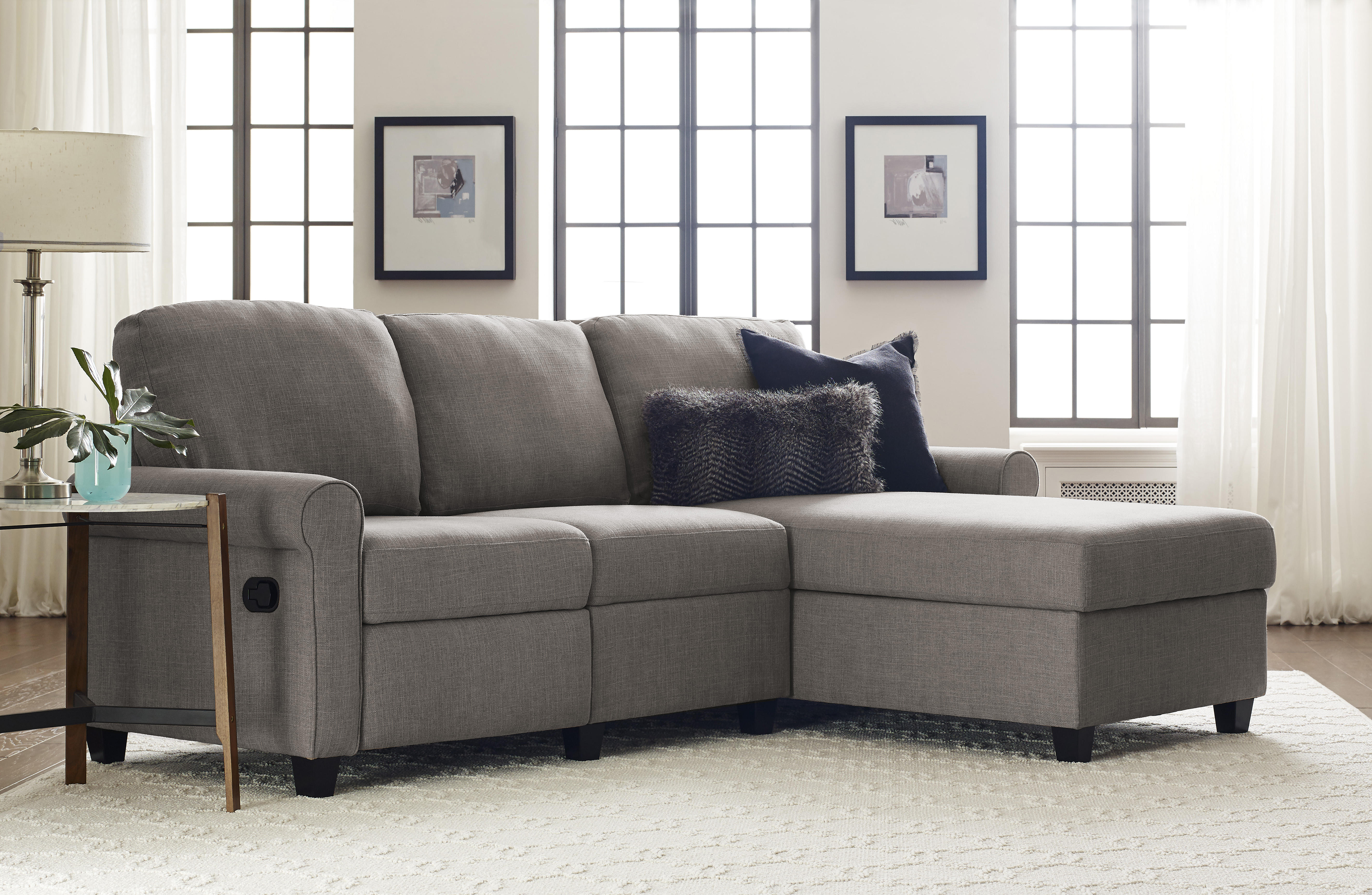 Serta Copenhagen Reclining Sectional with Right Storage Chaise - Gray - image 4 of 10