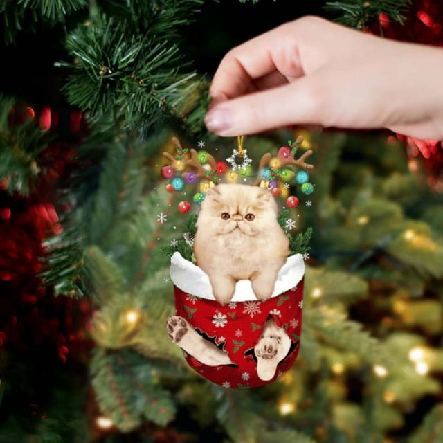 BKER Christmas Acrylic Christmas Stockings For Cats Decorations Christmas Tree Decorations Crafts Hanging Decorations