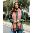 thumbnail image 2 of Fashion Women's Scarf Lightweight Long Scarfs Luxury Lady Classic Range Pashmina Silk Solid colors Wraps Shawl Stole Soft Warm Scarves For Women, 2 of 6