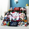 thumbnail image 5 of Cozy Christmas Cute Cat Santa Claus Blanket, Lightweight Flannel Throw For Sofa, Bed, Travel, Camping, Livingroom, Office, Couch, Chair, And Bed, Digital Printing Fleece Blanket With Soft And War, 5 of 8