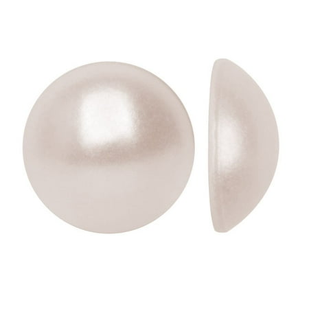 - Swarovski Crystal, #2080 Flatback Hotfix Cabochon Faux Pearls ss10, 50 Pieces, White