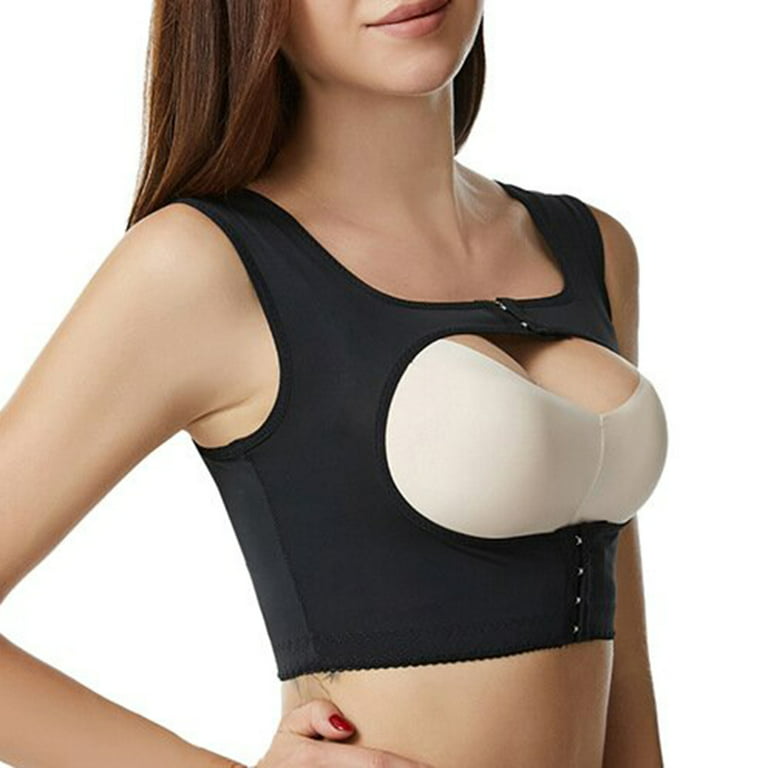 Women's Front Closure Bra No-Bounce High-Impact Breast Support Band Bra  Adjustable Breast Support Shaper Sports Bra 