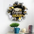 thumbnail image 1 of Guirnaldas de decoración de temporada de graduación, corona de malla, letrero de madera de licenciatura, corona para puerta de aula, colgante para puerta, 1 of 9