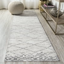 JONATHAN Y MOROCCAN HYPE 2 x 10 Runner Rug, Asilah Moroccan Diamond - Light Gray, MOH300A-210