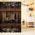 thumbnail image 2 of Erosebridal Camper Shower Curtain 72Wx84L, Bear Bathroom Shower Curtain, Camping Bear, 2 of 5