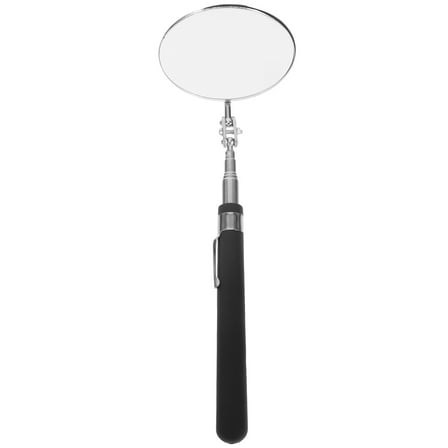 HOMEMAXS Telescoping Inspection Mirror with Large 85mm Circular Mirror for Home Use and Vehicle Inspection