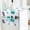 C #3, variant on Refrigerator Cover with Storage Pockets | 55x130cm Plastic Dustproof & Oil-Proof Appliance Cover | 1-Pack Green Leaves Pattern for Kitchen Decor