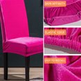 thumbnail image 3 of Cubierta de silla de comedor elástica Multicolor Resistente al desgaste Universal Las cuatro Seasons Simple Style Recliner SlightCovers Suministros para el hogar Fushcia Advancent HA012485-05, 3 of 6