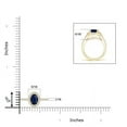 thumbnail image 4 of ANGARA Natural Oval Blue Sapphire Halo Ring with Diamond Accents in 14K Yellow Gold for Women (Size-6x4mm) | September Birthstone, Anniversary, Jewelry Gift for Women | Natural Blue Sapphire Ring, 4 of 9