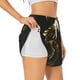thumbnail image 1 of Balery Golden Dragon Tattoo Art Pantalones cortos deportivos para mujer con forro y dos bolsillos, elásticos, para entrenamiento, gimnasio, yoga-Medium, 1 of 7