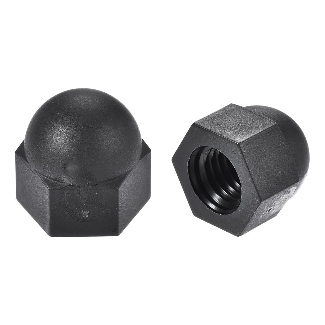 Sourcingmap® 10 pcs M8 Plastique Bolt Nut Caps intérieure protection filetée Couvre Noir 