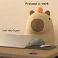 thumbnail image 4 of Tangerine Capybara Night Light, LED Squishy Novelty Animal Night Lamp, 2 Level Dimmable Nursery Nightlight for Breastfeeding, Baby Kids Rechargeable Touch Lamp, Kawaii Cute Decor, Funny Gift, 4 of 12