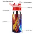 thumbnail image 3 of Prestonplayz Kids Water Bottle with Silicone Straw And Spill-Proof Lid, 12 Oz Stainless Steel Double-Wall Vacuum Insulated Water Bottles for Boys Girls, 3 of 8