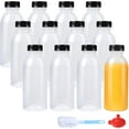 thumbnail image 1 of czcpp-12 Pack 12oz Bouteilles de Jus en Plastique Résistant à la Chaleur avec Couvercles (Sûr pour Lave-Vaisselle), Bouteilles Sensorielles en Plastique pour Smoothie, Contenants de Boisson Réutilisables en Vrac avec Couvercles pour Jus, Boisson, 1 of 4
