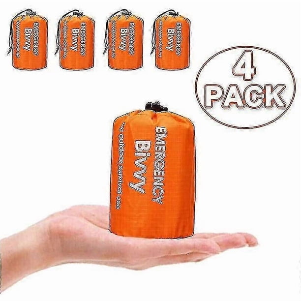4x Outdoor Emergency Thermal Waterproof Sleeping Bag Camping Survival Bivvy Sack