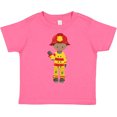 thumbnail image 3 of Inktastic African American Boy, Fireman, Firefighter, Helmet Boys Toddler T-Shirt, 3 of 5