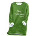 thumbnail image 4 of Birdeem sous-Vêtements d'Hiver Décontractés pour Femmes, Mode en Peluche Chaude, Manches Longues, Col Rond, 4 of 12
