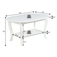 thumbnail image 5 of Convenience Concepts American Heritage Oval MDF Coffee Table with Shelf, White, 5 of 5