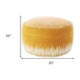 thumbnail image 6 of 20"  Rustic Yellow Abstract Round Pouf Ottoman, 6 of 8