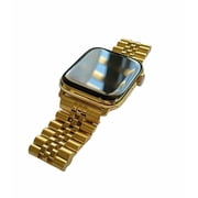 24K Gold Plated 44MM iWatch SERIES 6 Stainless Steel 2 Tone Band GPS LTE O2